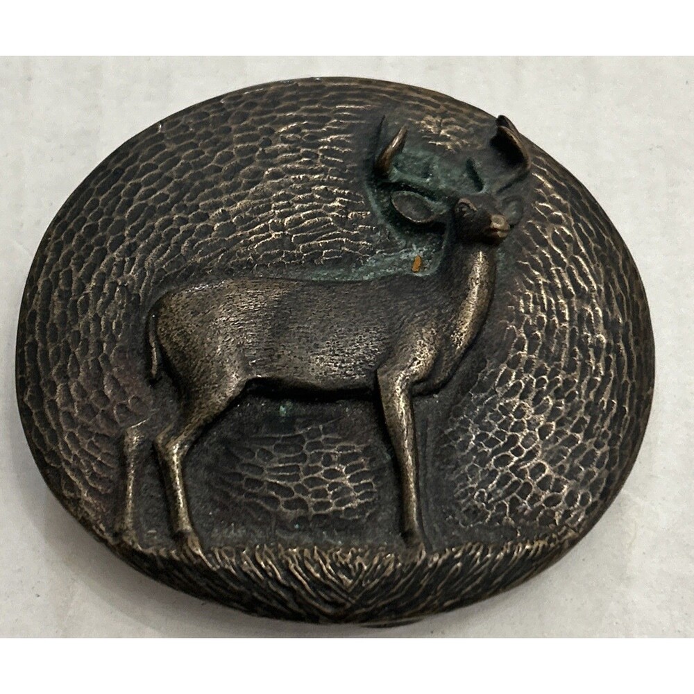 Vintage Retired James Avery Bronze Deer Belt Buckle